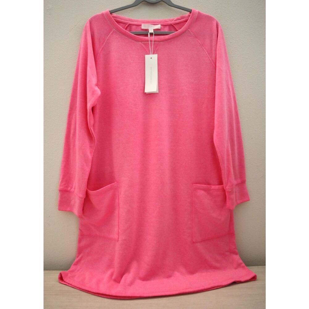 Adyson Parker CIK0137M01 Women's Sz L Rage Pink Casual Long Sleeve Dress